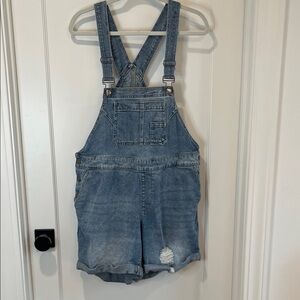 Lane Bryant Light Blue Denim Short Overalls